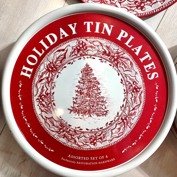 RH Vintage Holiday Charger Set of three. For dining room table/display - Picture 2 of 5